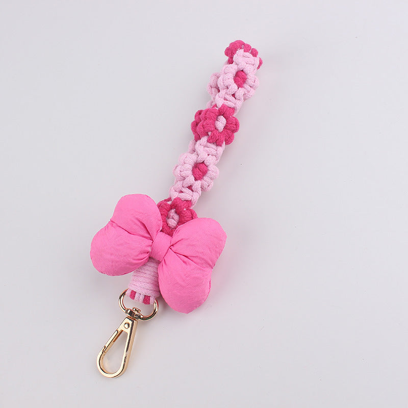 Wholesale Ins Plush Bowknot Phone Pendant